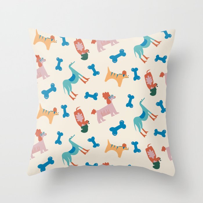 Dogs of Summer Throw Pillow Gallery Image 6