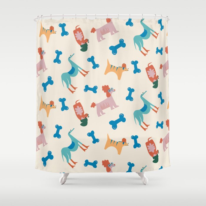 Dogs of Summer Shower Curtain Gallery Image 1