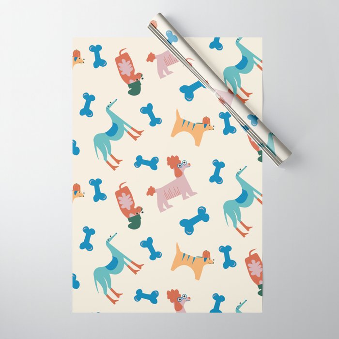 Dogs of Summer Wrapping Paper Gallery Image 1