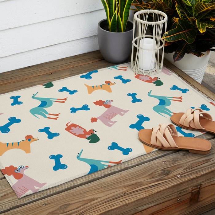 Dogs of Summer Outdoor Rug Gallery Image 2