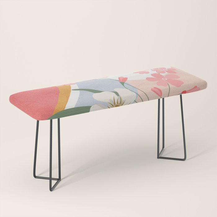 Colorful Flower Design 1 Bench Gallery Image 1
