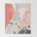Colorful Flower Design 1 Throw Blanket Gallery Image 2