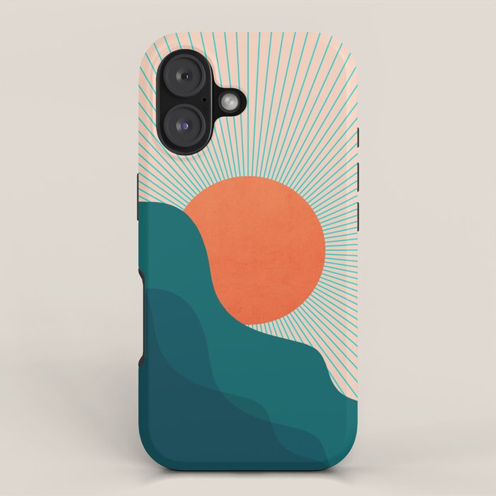 Abstraction_NEW_SUNLIGHT_MOUNTAINS_SHINE_POP_ART_M1209A iPhone Case Gallery Image 1