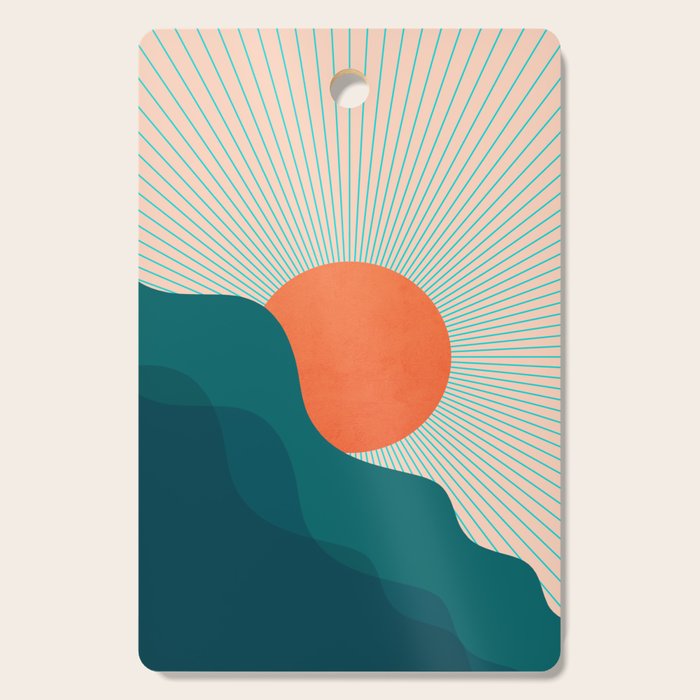 Abstraction_NEW_SUNLIGHT_MOUNTAINS_SHINE_POP_ART_M1209A Cutting Board Gallery Image 1