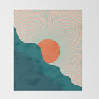 Abstraction_NEW_SUNLIGHT_MOUNTAINS_SHINE_POP_ART_M1209A Throw Blanket Gallery Image 2
