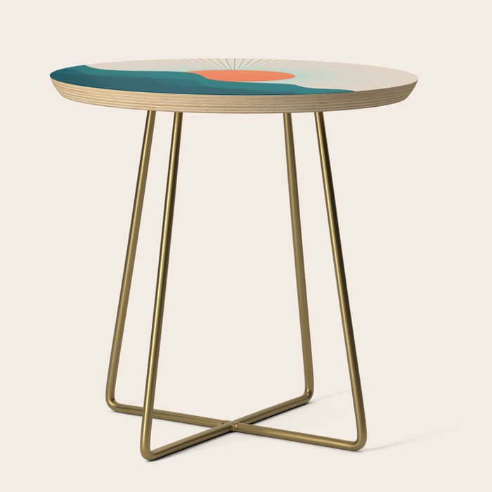 Abstraction_NEW_SUNLIGHT_MOUNTAINS_SHINE_POP_ART_M1209A Side Table Gallery Image 1