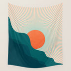 Abstraction_NEW_SUNLIGHT_MOUNTAINS_SHINE_POP_ART_M1209A Wall Tapestry Gallery Image 4