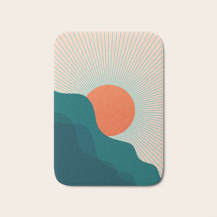 Abstraction_NEW_SUNLIGHT_MOUNTAINS_SHINE_POP_ART_M1209A Bath Mat Gallery Image 1