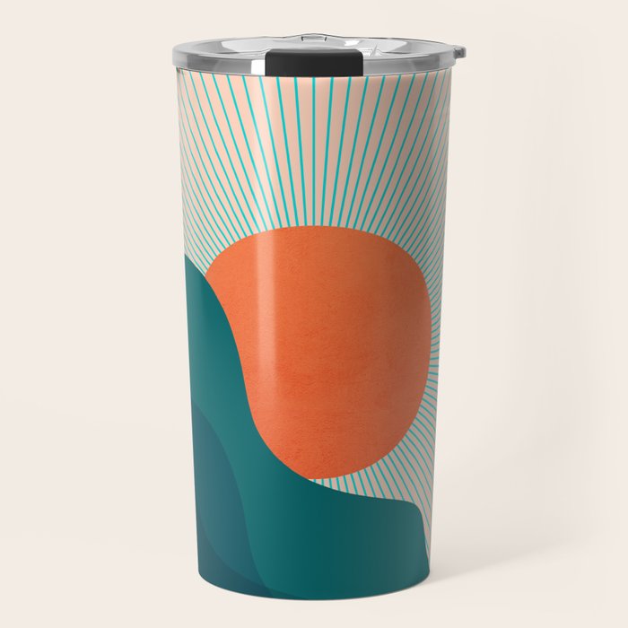Abstraction_NEW_SUNLIGHT_MOUNTAINS_SHINE_POP_ART_M1209A Travel Mug Gallery Image 1