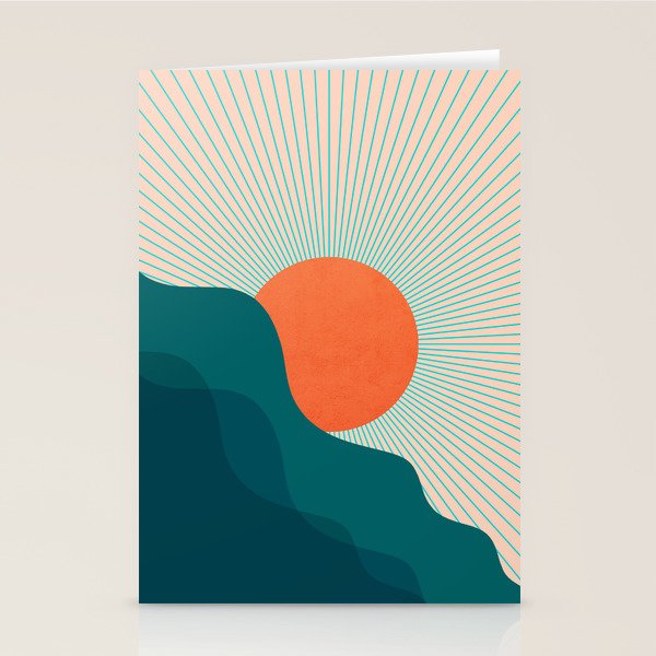 Abstraction_NEW_SUNLIGHT_MOUNTAINS_SHINE_POP_ART_M1209A Stationery Card Gallery Image 2
