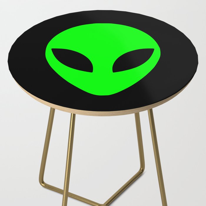 Black and Green Alien Head Shape Side Table Gallery Image 2
