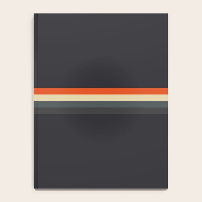 Fujitaka - Classic Dark Retro Stripes Notebook Gallery Image 4