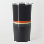 Fujitaka - Classic Dark Retro Stripes Travel Mug Gallery Image 1