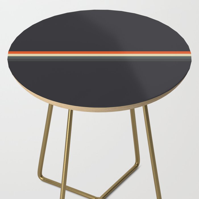 Fujitaka - Classic Dark Retro Stripes Side Table Gallery Image 2