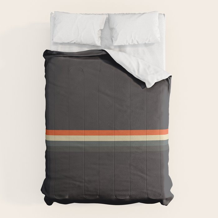 Fujitaka - Classic Dark Retro Stripes Comforter Gallery Image 6