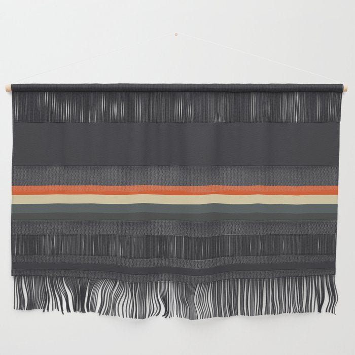Fujitaka - Classic Dark Retro Stripes Wall Hanging Gallery Image 1