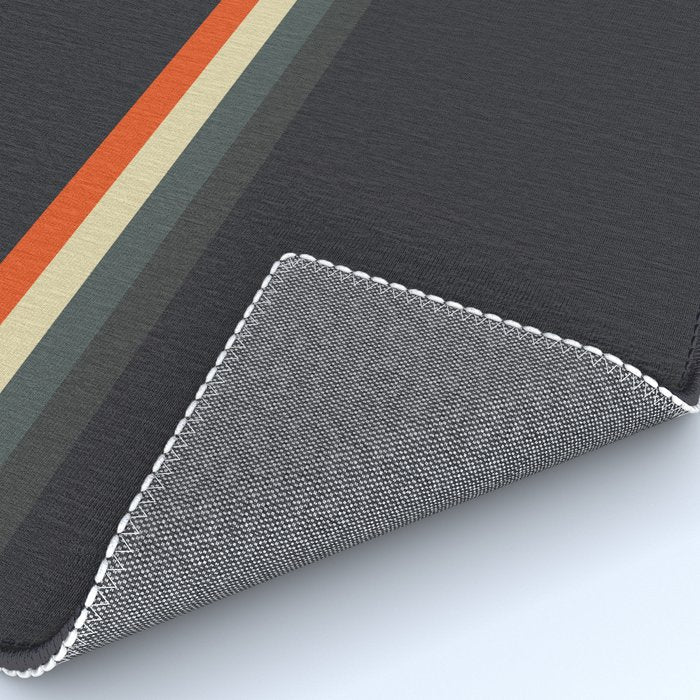 Fujitaka - Classic Dark Retro Stripes Rug Gallery Image 4