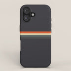 Fujitaka - Classic Dark Retro Stripes iPhone Case Gallery Image 1