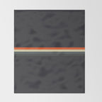 Fujitaka - Classic Dark Retro Stripes Throw Blanket Gallery Image 2