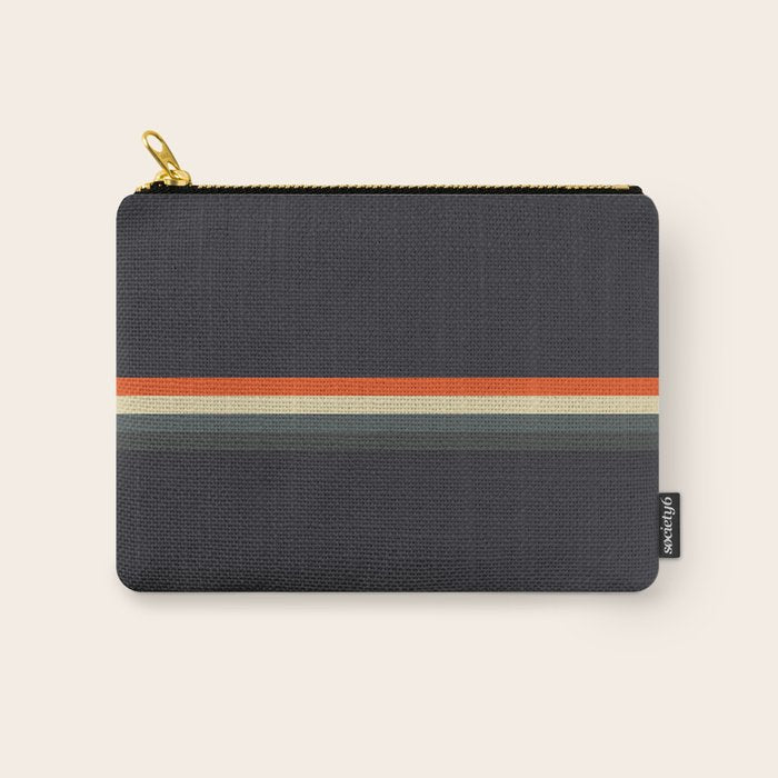 Fujitaka - Classic Dark Retro Stripes Carry All Pouch Gallery Image 1