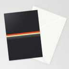 Fujitaka - Classic Dark Retro Stripes Stationery Card Gallery Image 2