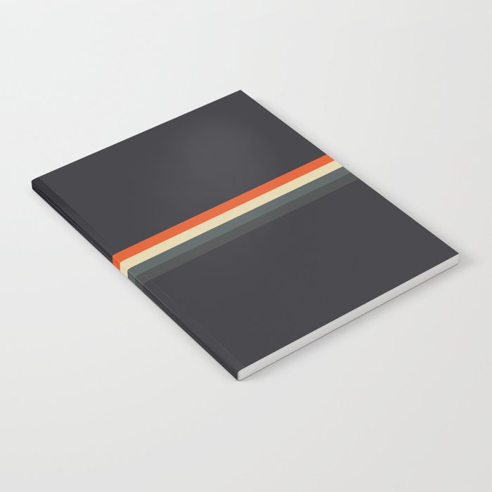 Fujitaka - Classic Dark Retro Stripes Notebook Gallery Image 1