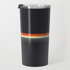 Fujitaka - Classic Dark Retro Stripes Travel Mug Gallery Image 3