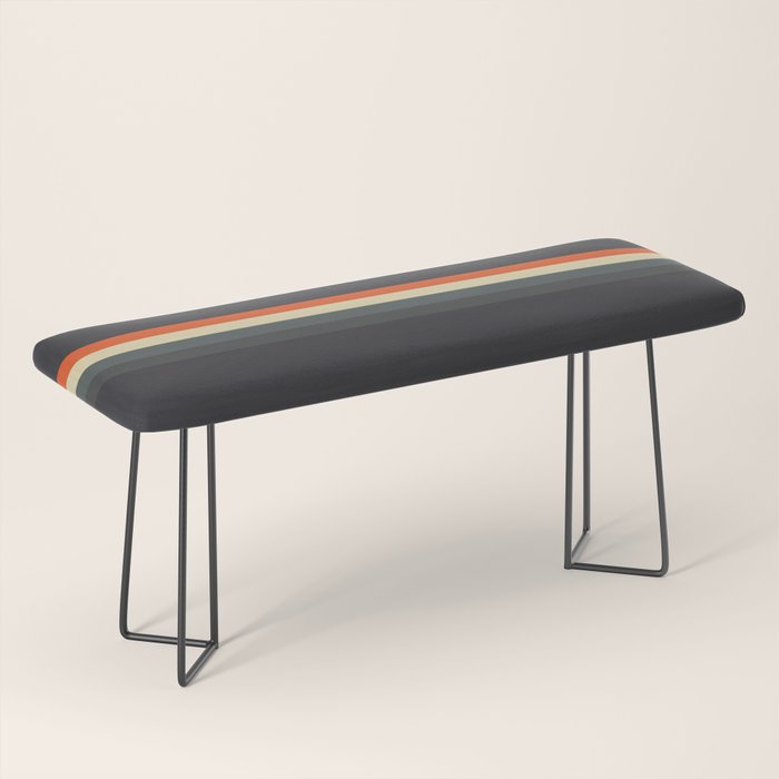 Fujitaka - Classic Dark Retro Stripes Bench Gallery Image 1