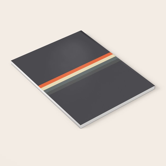 Fujitaka - Classic Dark Retro Stripes Notebook Gallery Image 3