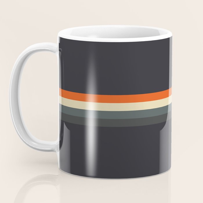 Fujitaka - Classic Dark Retro Stripes Coffee Mug Gallery Image 3