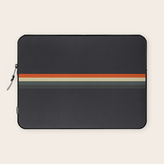 Fujitaka - Classic Dark Retro Stripes Laptop Sleeve Gallery Image 1