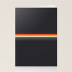 Fujitaka - Classic Dark Retro Stripes Stationery Card Gallery Image 2