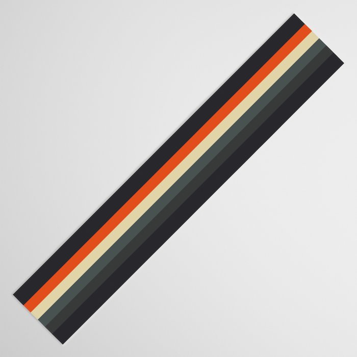 Fujitaka - Classic Dark Retro Stripes Table Runner Gallery Image 3