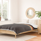 Fujitaka - Classic Dark Retro Stripes Duvet Cover Gallery Image 2