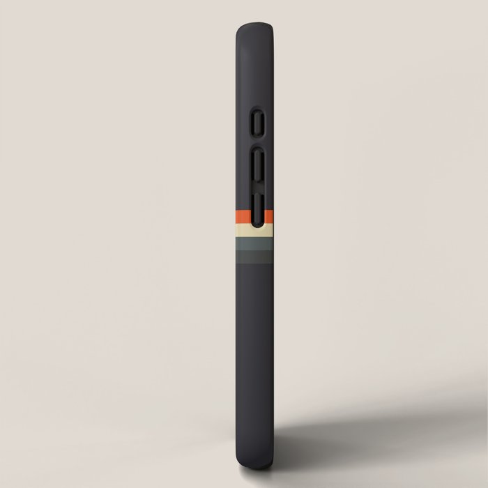 Fujitaka - Classic Dark Retro Stripes iPhone Case Gallery Image 2