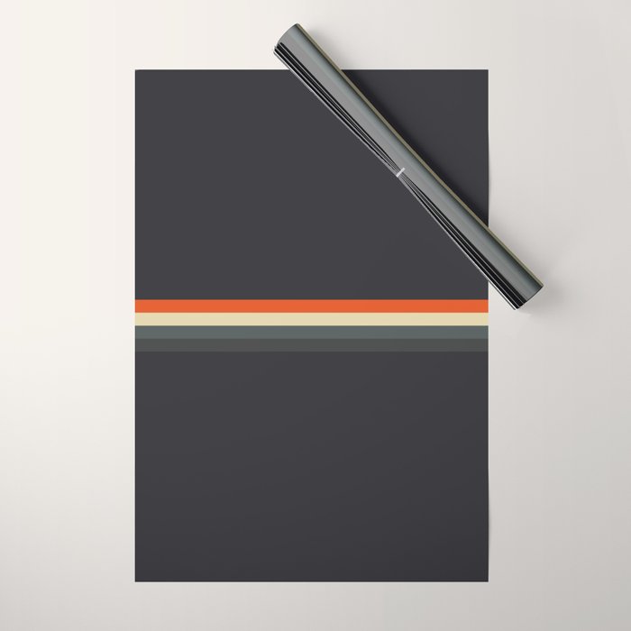 Fujitaka - Classic Dark Retro Stripes Wrapping Paper Gallery Image 1