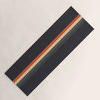 Fujitaka - Classic Dark Retro Stripes Yoga Mat Gallery Image 1