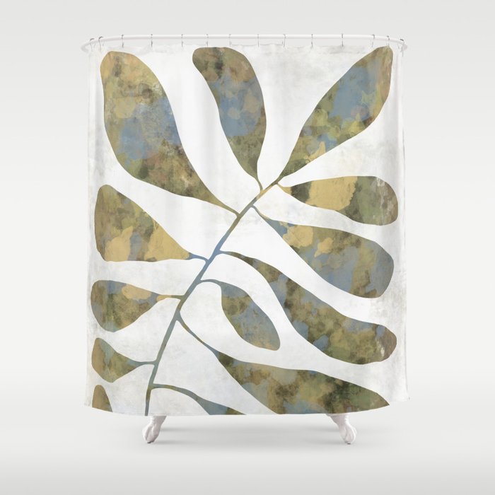 Silhouette plant acrylic Shower Curtain Gallery Image 1