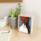Rare African American Portrait of Aicha Goblet in a Red Hat by Amedeo Modigliani Mini Art Print Gallery Image 2