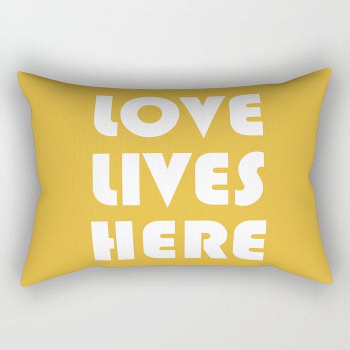 Love Lives Here Rectangular Pillow Gallery Image 2