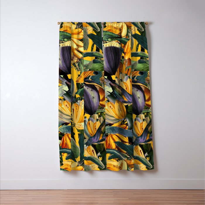 Banana and Leaf Garden Window Curtain Gallery Image 3