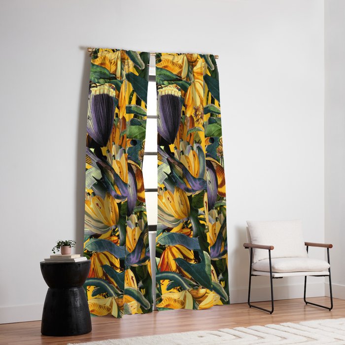 Banana and Leaf Garden Window Curtain Gallery Image 2