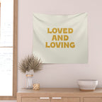 Loved and loving - gold Wall Tapestry Gallery Image 2