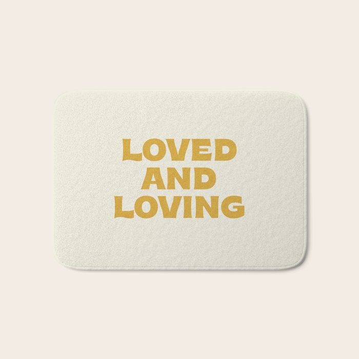 Loved and loving - gold Bath Mat Gallery Image 1