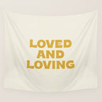 Loved and loving - gold Wall Tapestry Gallery Image 4