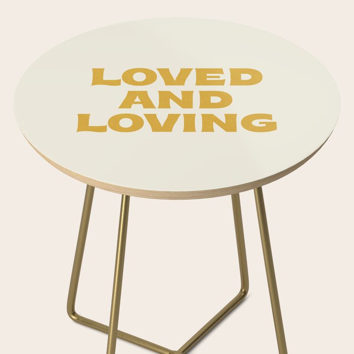 Loved and loving - gold Side Table Gallery Image 2