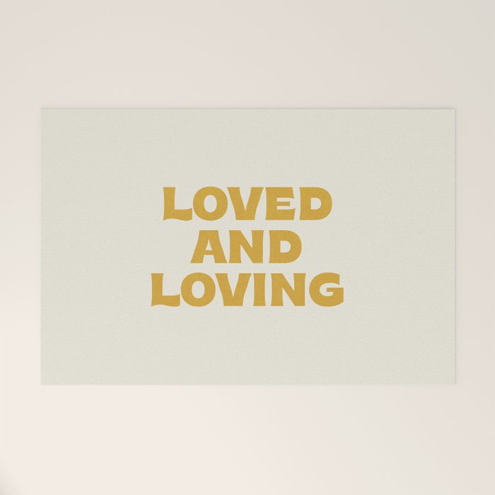 Loved and loving - gold Welcome Mat Gallery Image 1