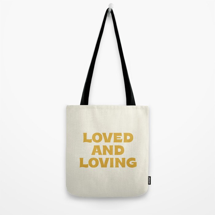 Loved and loving - gold Tote Bag Gallery Image 2