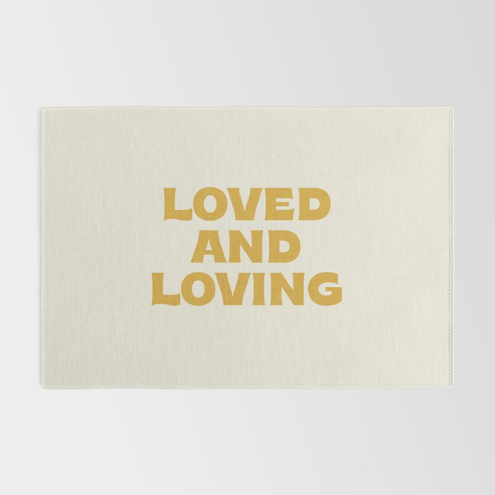 Loved and loving - gold Rug Gallery Image 2