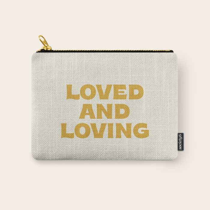 Loved and loving - gold Carry All Pouch Gallery Image 1